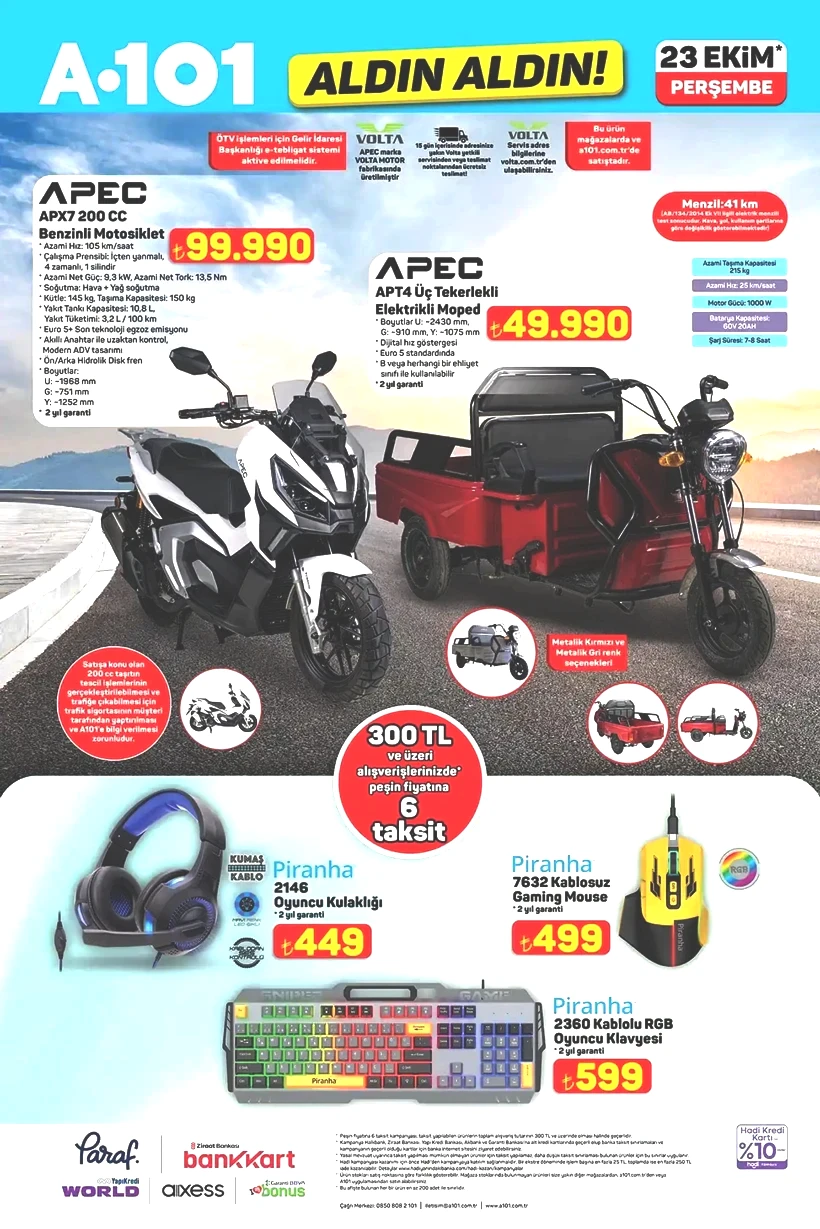 A101 23 EKİM 2025 AKTÜEL KATALOĞU: A101'e benzinli motosiklet ve mini buzdolabı geliyor! - Resim: 7
